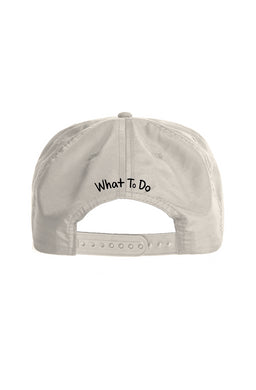 'What To Do' Daisy Surf Cap in White