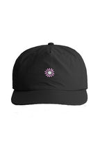 Load image into Gallery viewer, &#39;What To Do&#39; daisy surf cap in black
