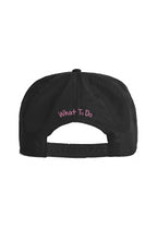 Load image into Gallery viewer, &#39;What To Do&#39; daisy surf cap in black